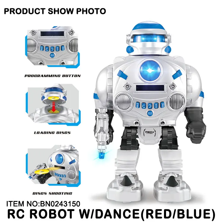 RC Shoot Disc Remote Control Fighting Robot Toy for Kids