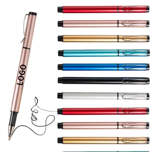 High-End Custom Logo 0.5mm Smooth Writing Black Gel Pens Business Metal Pen Promotional Advertising Engraving for Gift Wholesale