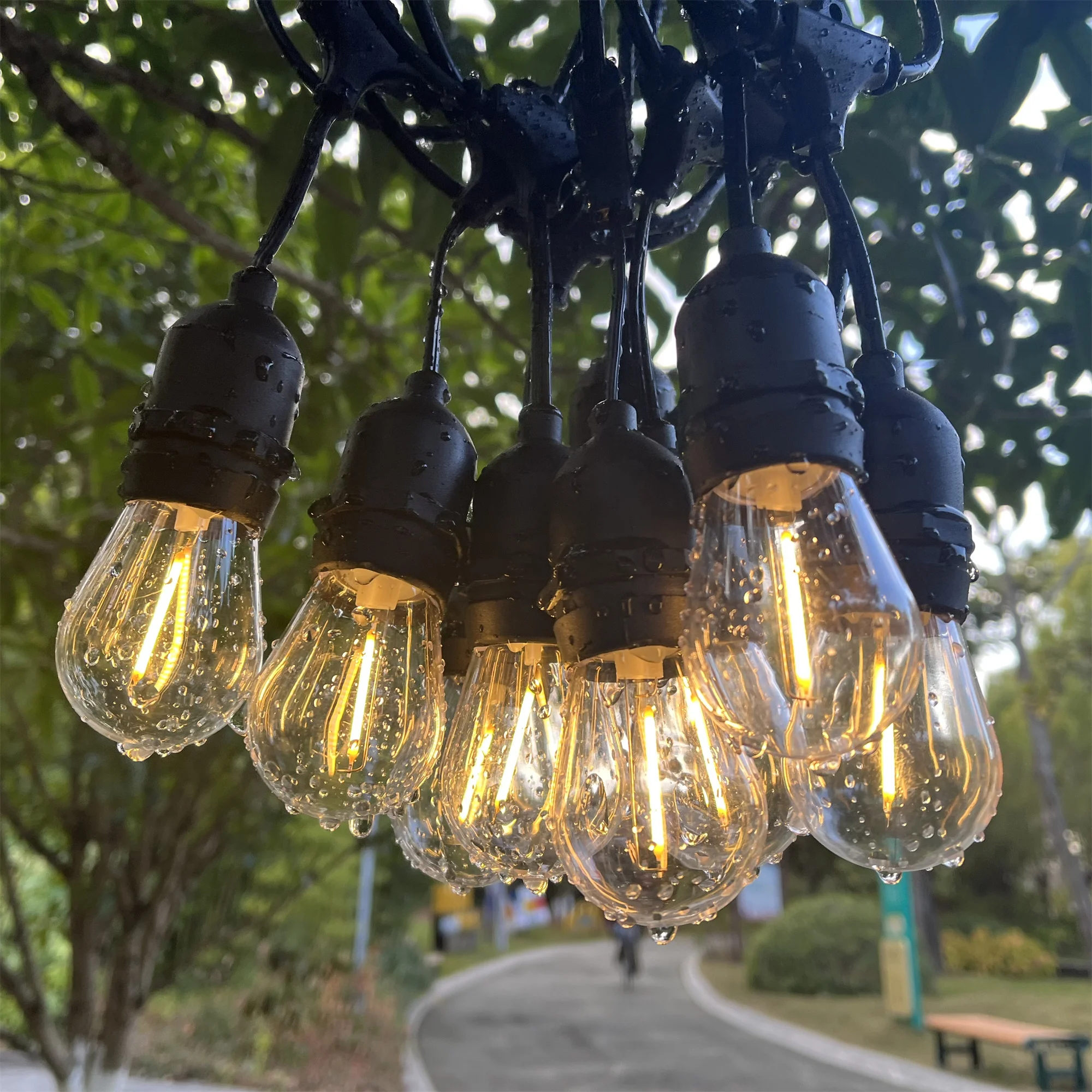 IP65 Waterproof Outdoor Hanging Party Lights for Garden Christmas Weddings Warm White S14 Outdoor Fairy Lights String Lights