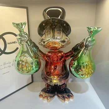 Custom High Gloss Donald Duck Statue for Pop Art Design