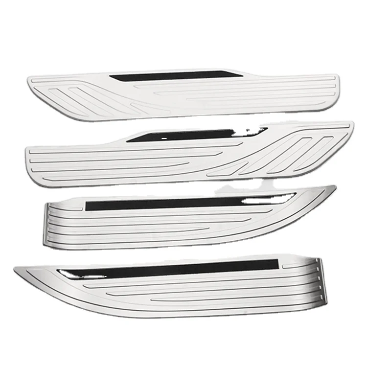 Chrome Hairline Auto Interior Accessories Car Door Sill Plate For Alphard Vellfire 30 2018