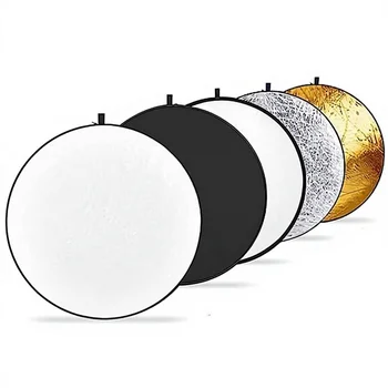 5-in-1 Photography Reflector Set 30cm Foldable Acrylic Translucent Silver Gold White Black for Outdoor Lighting Wedding detail image