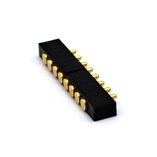 Custom OEM Right Angle Female and Male Brass Waterproof Pcb Battery Magnet Magnetic Cable Spring Probe Pogo 4 6 Pin Connector