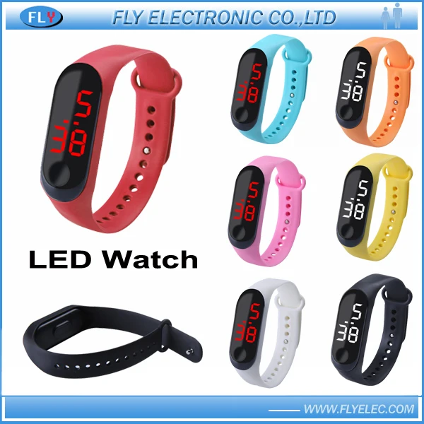 2026 Hot  LED Wrist Cheap Bracelet TPE Watches With Button