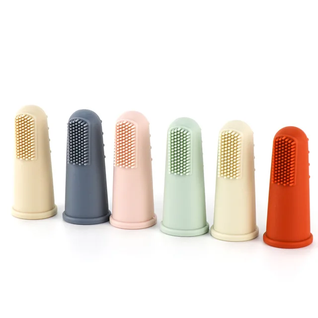 Manufacturers Supply Silicone Finger Cover Silicone Finger Toothbrush Training Cleaning Pet Toothbrush