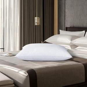 Luxury Rectangle Back Hotel Pillow Core Velvet Cover Fluffy Filling 1200g Weight Cotton Linen Chenhonor Neck Bedding