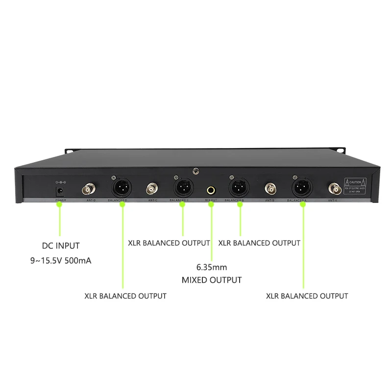 パフォーマンス歌唱用のDXX4チャンネルプロフェッショナルマイク