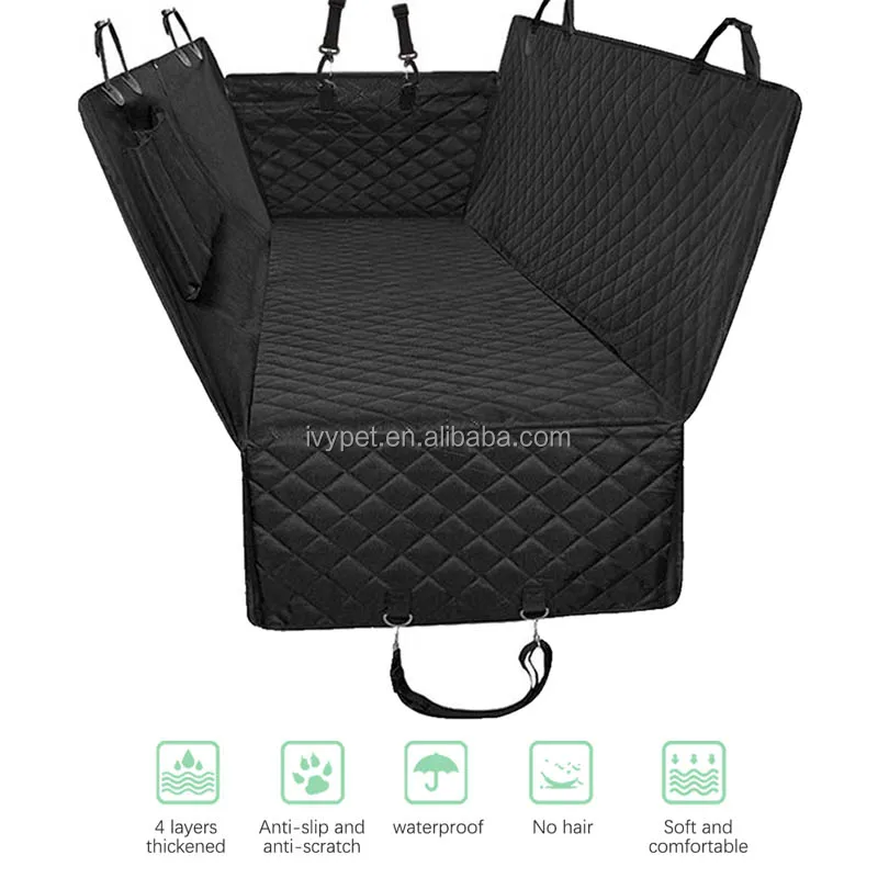 Hot Sale Portable Foldable Storage Pockets Back Seat Hammock Pet Seat Cover for Dogs manufacture