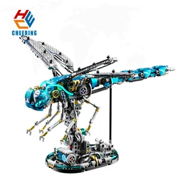 866PCS Mechanical Dragonfly MOC Puzzle Bricks Set
