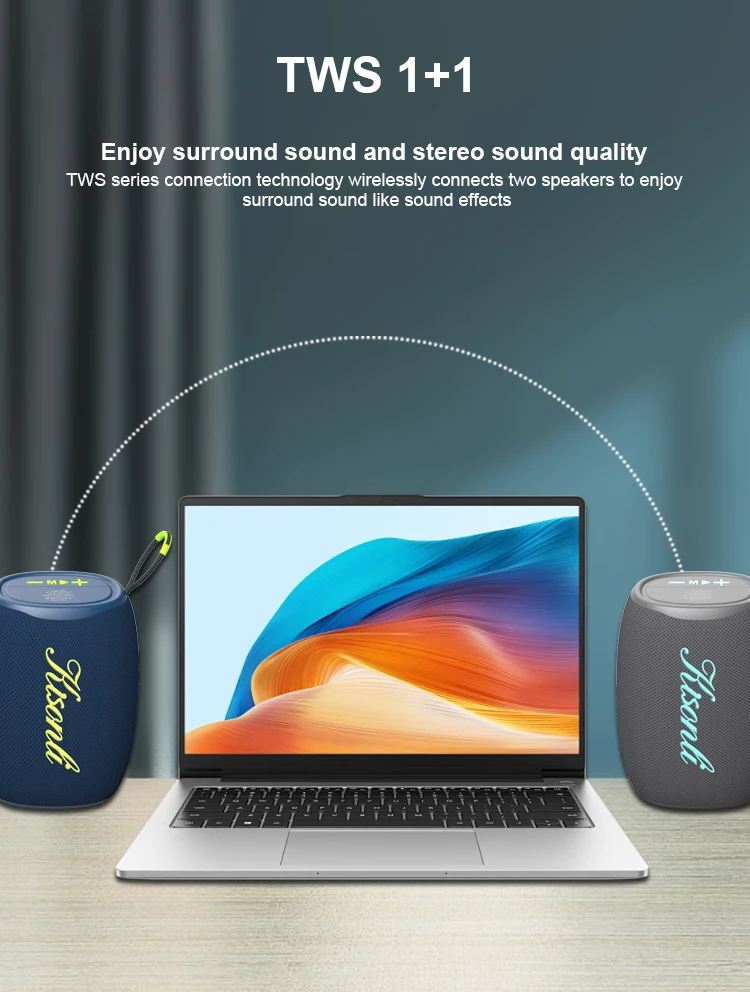 Kisonli K20 High Bass Blue Tooth Tws Small Dj Speaker