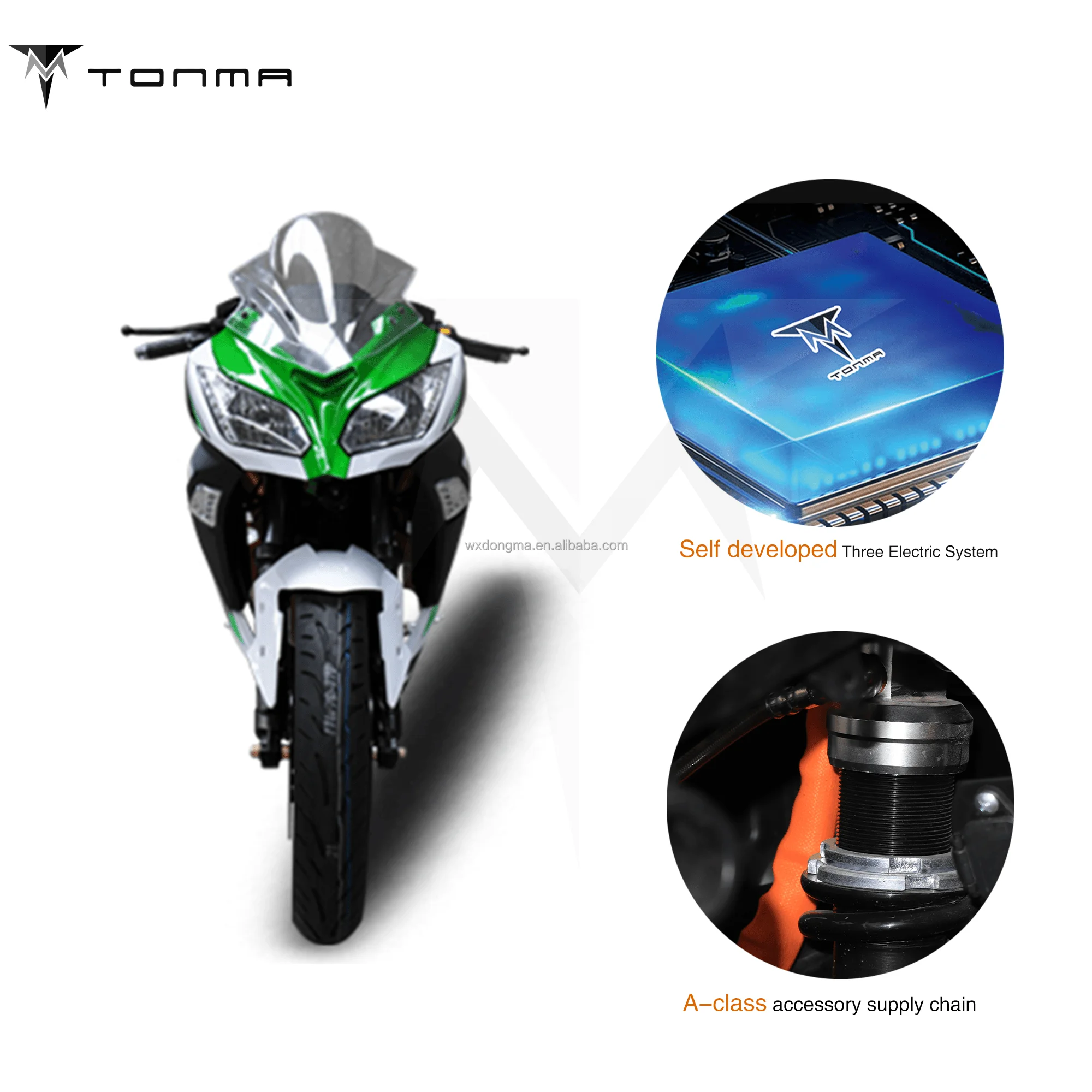 Cool Adult Electric Racing Bike With Double Disk Hub Motor High Performance Motorcycle
