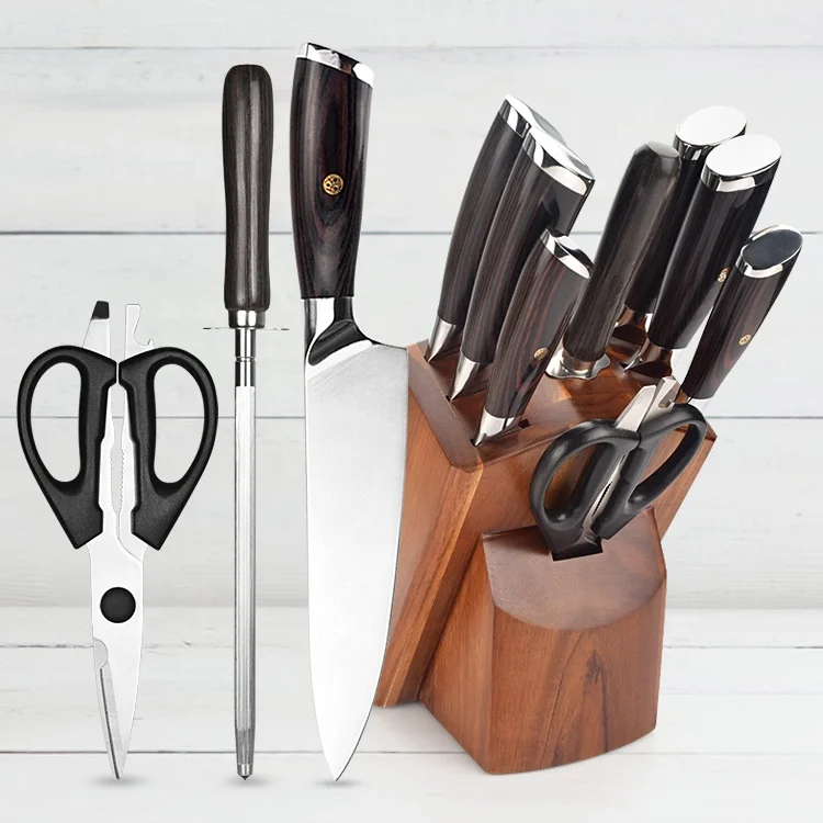 Professional 9 Pieces Houseware Chef Knife Set Modern 3cr14 Stainless Steel  Kitchen Knife Block Set - Buy Professional 9 Pieces Houseware Chef Knife  Set Modern 3cr14 Stainless Steel Kitchen Knife Block Set