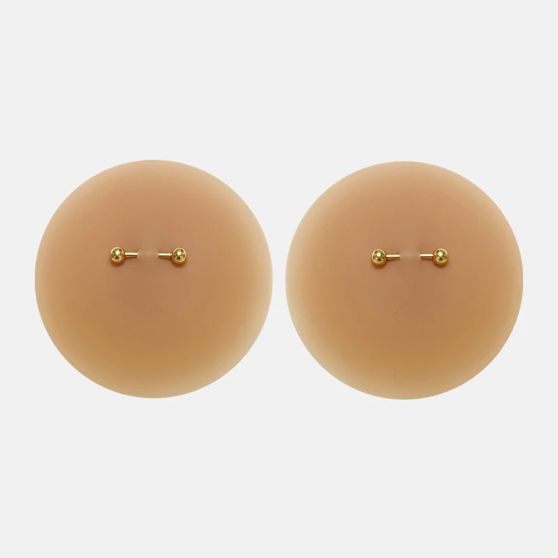 New Arrival Decorated Piercing Nipple Covers Silicone Adhesive Matte Nipple Cover With Ring