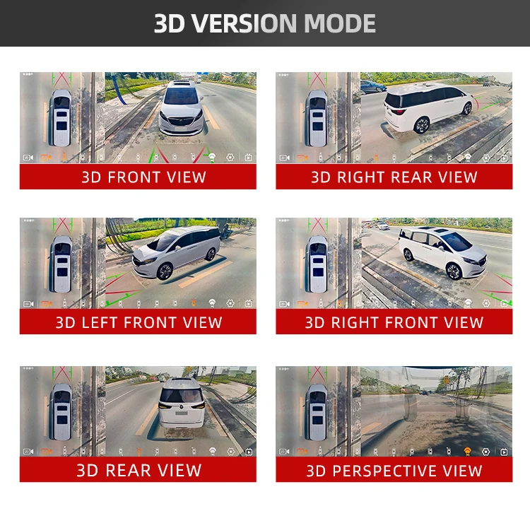 Wemaer 360 Panoramic Camera 2D 3D Bird View HD Car DVR Surround View Around Monitoring 360 Degree Birdeyes View Car Camera manufacture