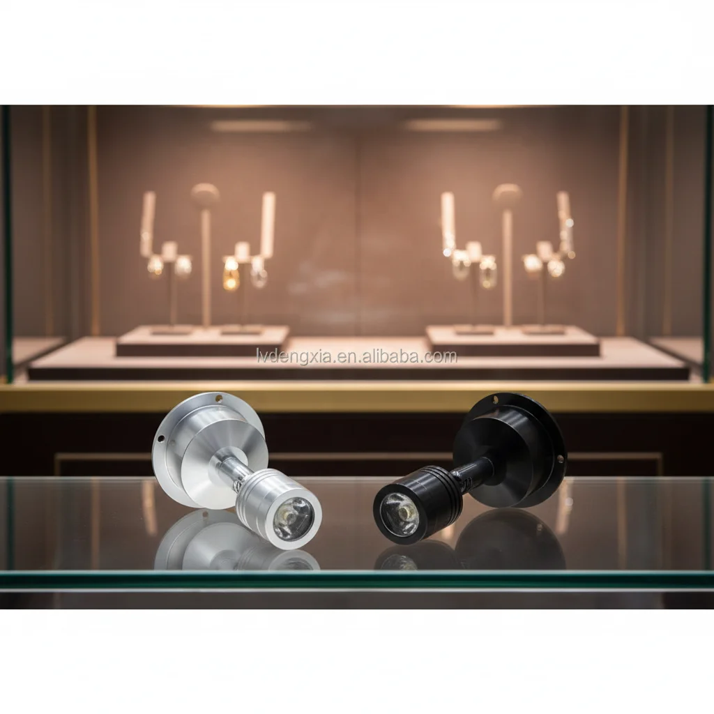 Mini Spot LED Intérieur USB Réglable - Pour Bijoux, Vitrines, Décoration, Lumière D'accentuation Dimmable
