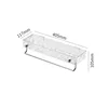 40CM-Argent transparent moyen (avec porte-serviettes)