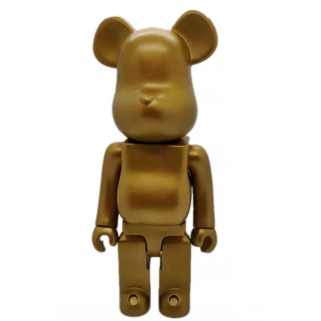 Wholesale Gold brick bear toy custom bearbrick 400% 28cm action