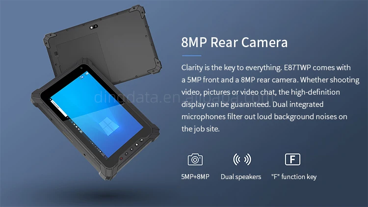 8 Inch Windows 10 Rugged Tablet Industrial PC Barcode Scanner Terminal ...