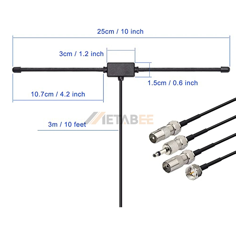thumbnail image 2 of L2004 DAB+ FM Radio Folded Dipole Antenna – Indoor FM Antenna 2 of 5
