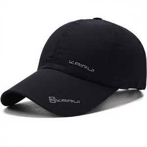 Wholesale Men Sports Baseball Cap Custom logo Polyester Dry Running Quick Drying Cap