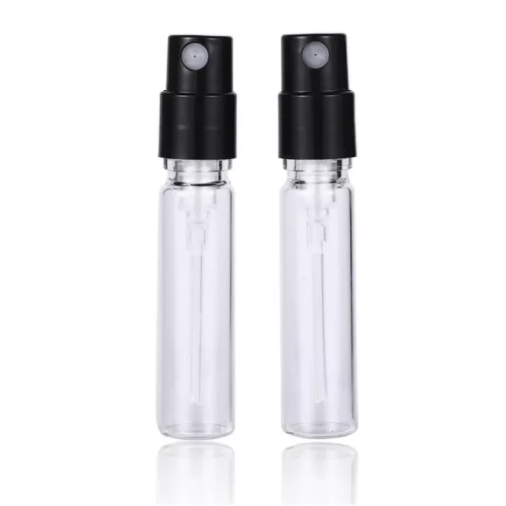 Factory Price 2ml Glass Perfume Sample Vials with Sprayer Empty Mini Glass  Perfume Bottle Tester with Atomizer Fine Mist Spray