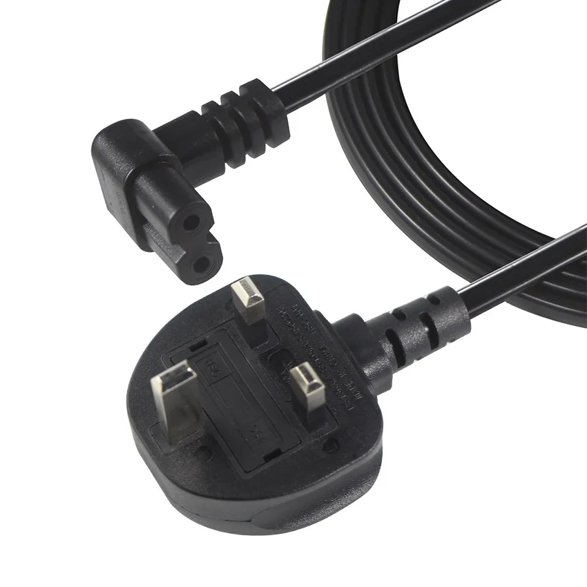 90 Degrees Angle Figure 8 Iec Power Cord Connector Iec320 Black Cable Ac Angled C7 Female