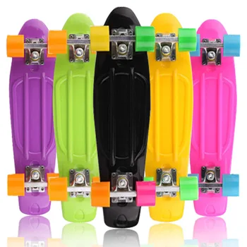 Customized 22 Inch Printing Classic Cruiser Style Skateboard Complete Deck Plastic Various Color Mini Penny Skate Board