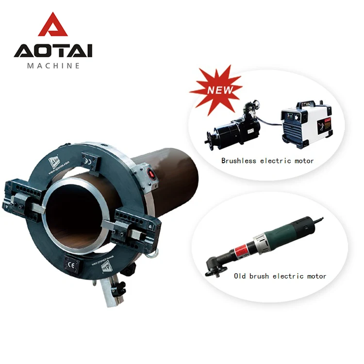 AOTAI Pneumatic Split Frame Cold Pipe Cutting Clamshell Pipe Cutting and Beveling Machine