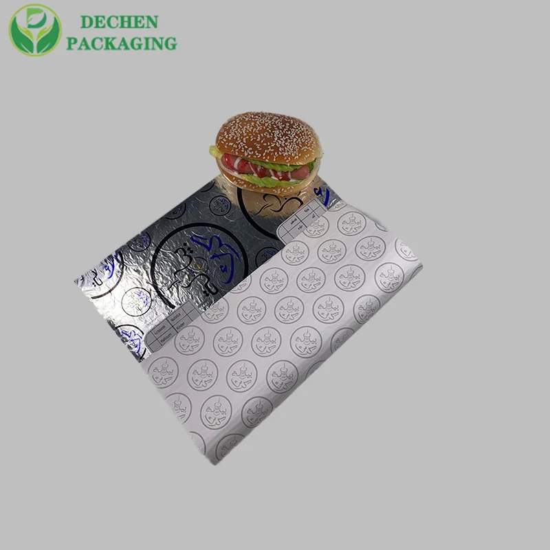 Sandwich Paper Foil Aluminum Foil Laminated Paper For Hamburger Packaging
