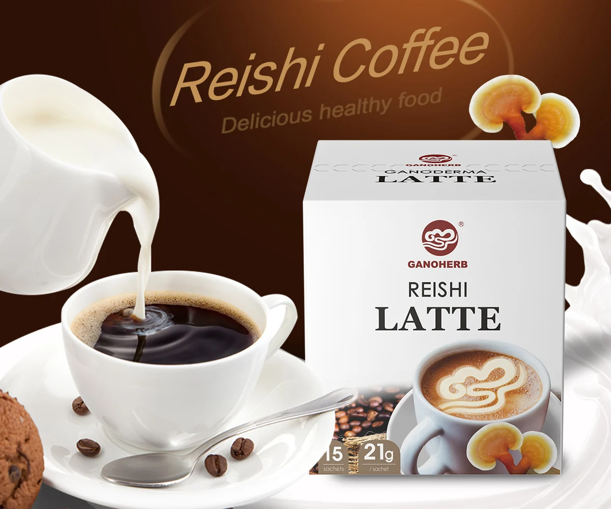 GANOHERB Wholesale Private Label GanoHerb Ganoderma Coffee of 3 in 1 Instant Coffee With Red Reishi Extract