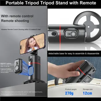 Gesture Control Smart Camera Mount Shooting Holder Auto Tracking Phone Holder With Remote Face Tracking Tripod 360 Rotation detail image