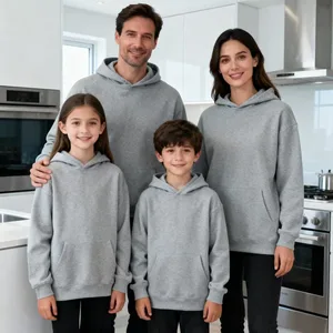 OEM Custom logo Printed 100% Cotton Smooth Softness French Terry Premium Feel Child Adult Anti-microbial Sweat Hoodies Pullover