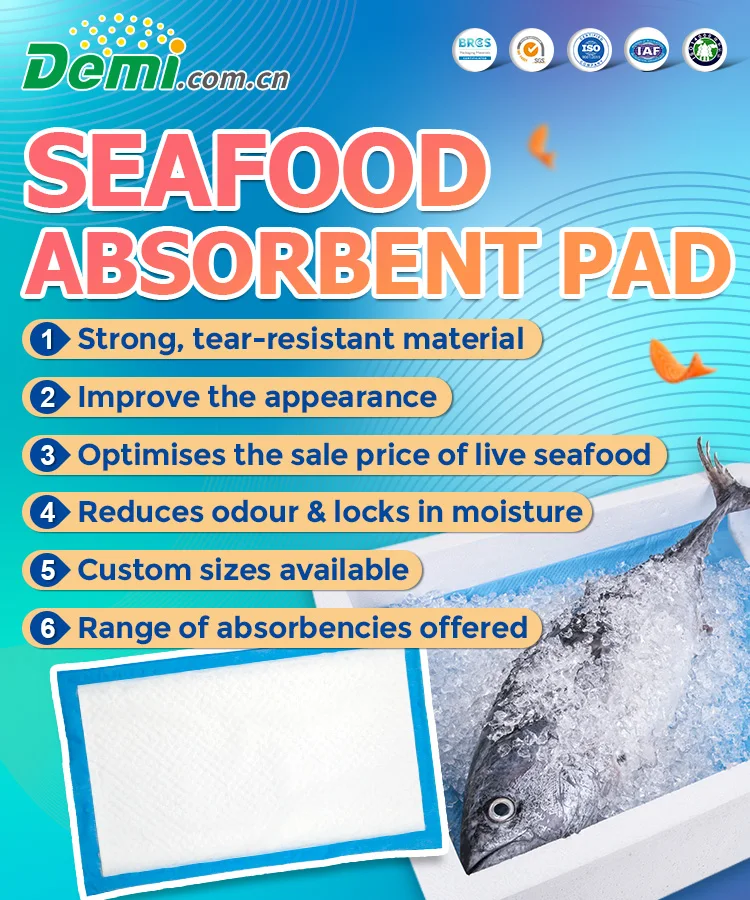 Meat Absorbent Pad Absorbent Pads For Food Packaging Keep Food Fresh Food Soaker Pad High