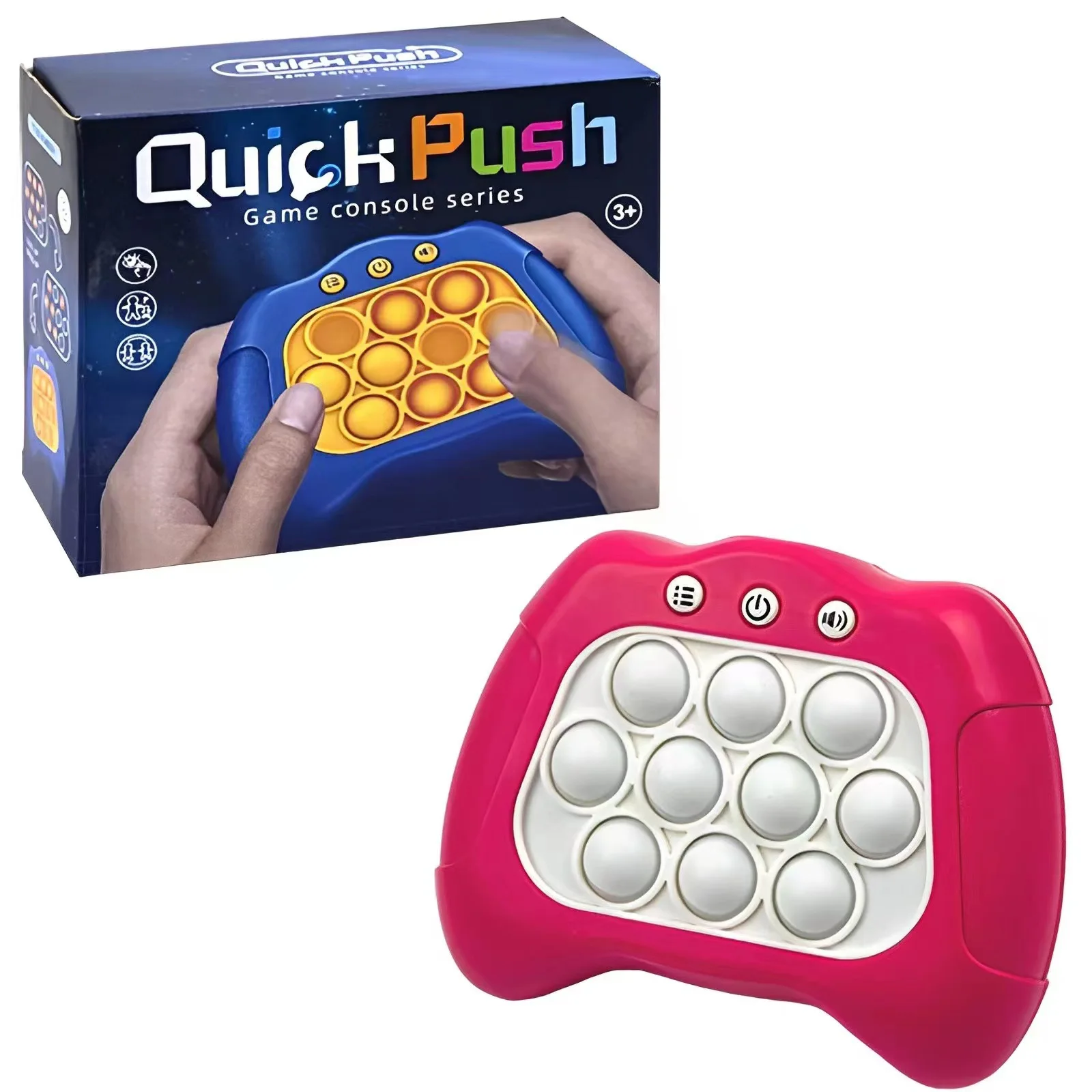 Quick Push Game Puzzle Pop Ball Stress Relief Toys Electronic Pop