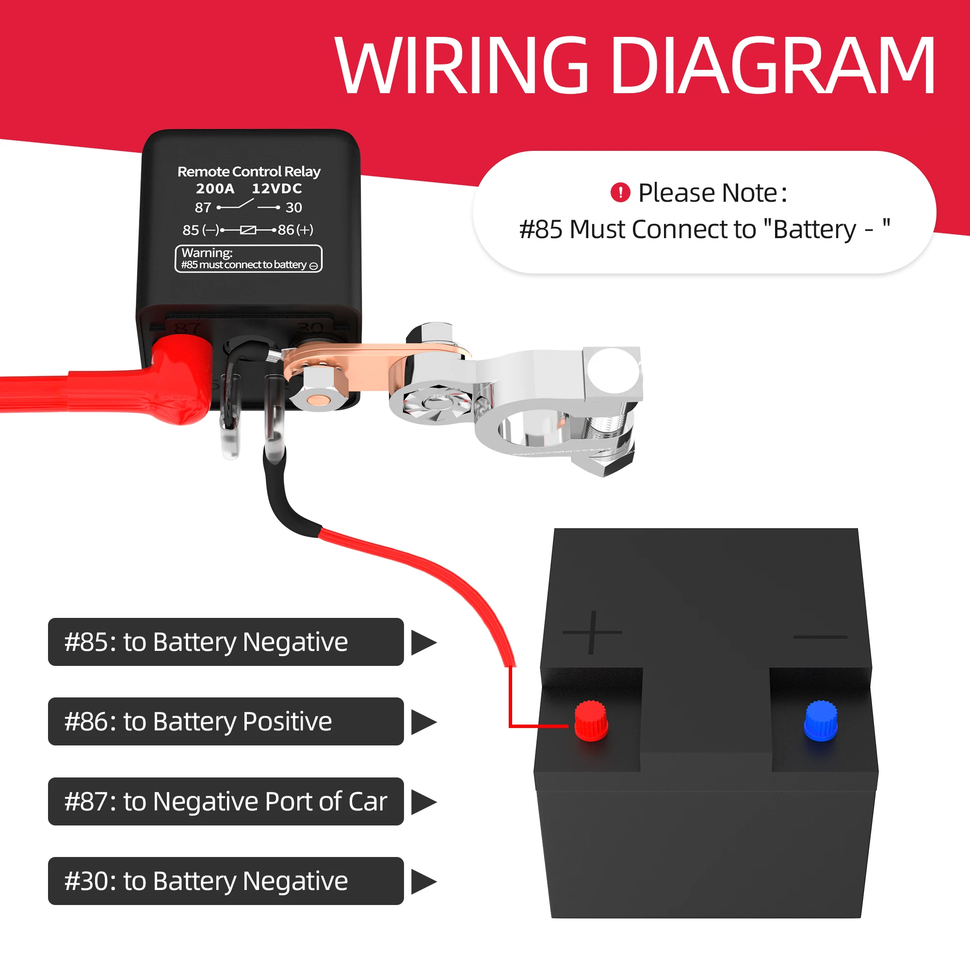 Batteria a distanza Interruttore di disconnessione aggiornato Kill Switch per Camper DC 12 V 200A Anti Theft Prevenire lo scarico della batteria con 2 tasti
