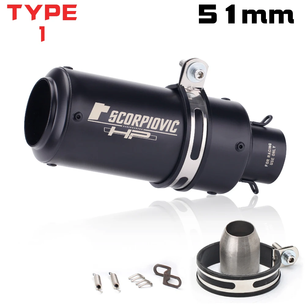 51mm Racing Motorcycle Exhaust Silencer Muffler Gp-project