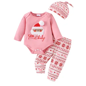Wholesale Baby Clothing Sets Cotton Polyester Christmas Jumpsuit & Long Sleeve Romper New Trousers Fashion Style Baby Clothes