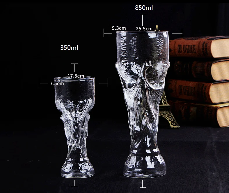 2022 New Product Drinking Glassware Clear Football Glasses 350ml Qatar