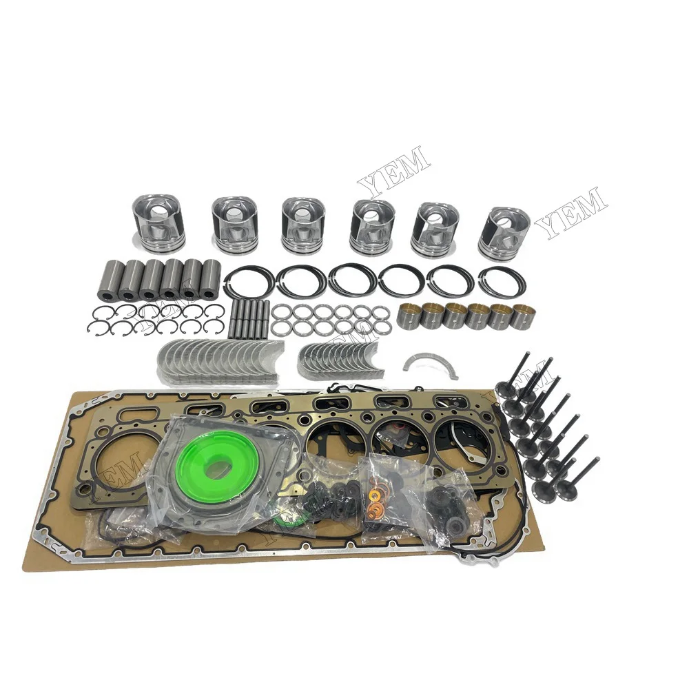For Caterpillar C7.1 Engine Rebuild Kit With Cylinder Gaskets Set Piston Rings Bearing Valves Engine Replacement Parts 6
