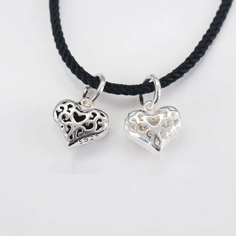 Wholesale 925 Sterling Silver Love Heart Dangle Bead DIY Girl Jewelry  Making Gifts Silver Sterling Charms