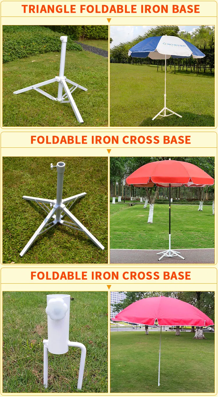 Beach Umbrella Stand Parasol Umbrella Base Foldable Metal Steel Hot