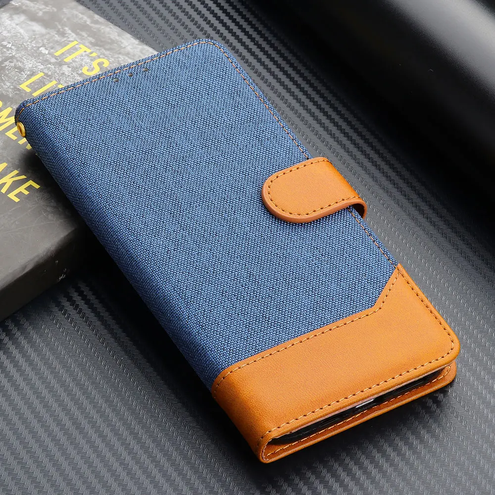 Canvas Splicing Mobile Phone Case For Samsung A55 54 35 34 25 24 15 S24 Ultra Slim Wallet Simple Business Luxury Sjk640 Laudtec