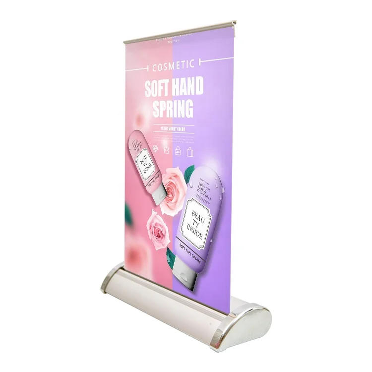 Advertising promotional Aluminum roll up stand display mini a3 a4 banner desktop
