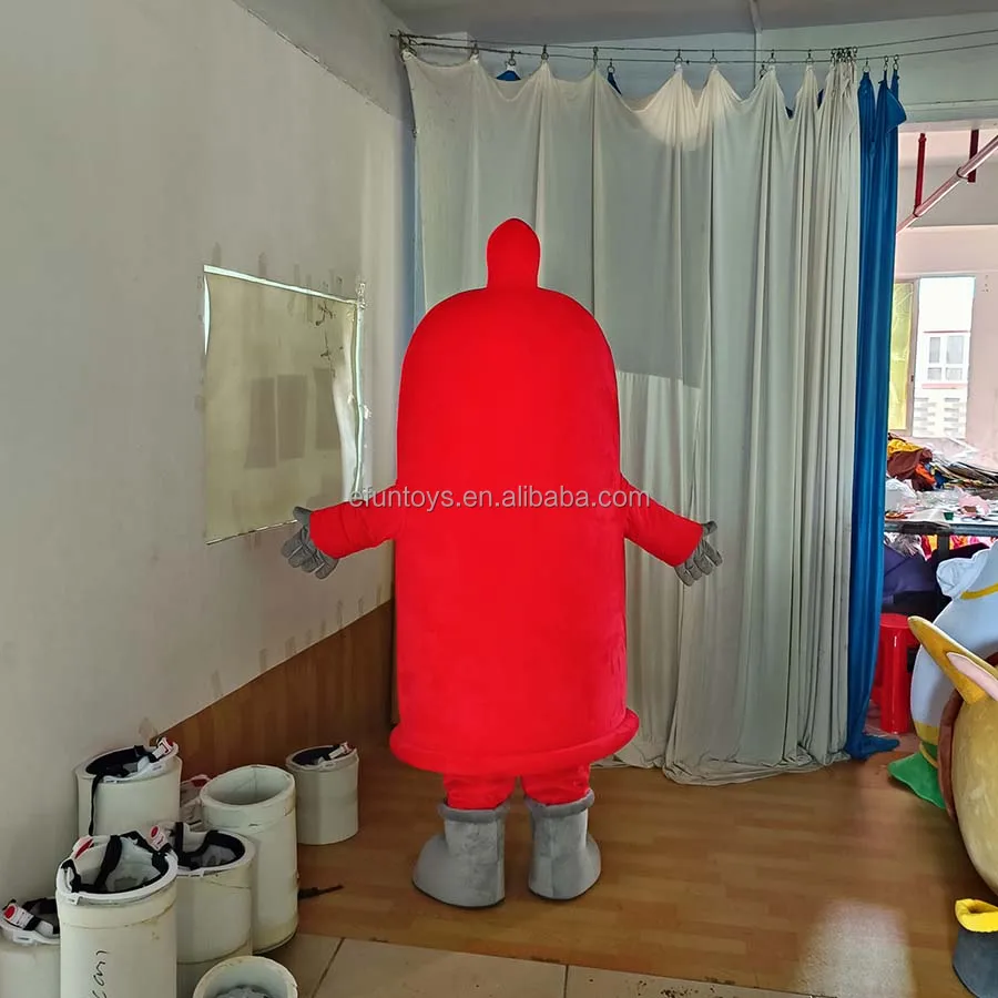 Efun MOQ 1 PC Professional Custom Cartoon Condom Mascot Costume Fancy Anime Cosplay Adult Sex Objects Mascot Costume for Sale