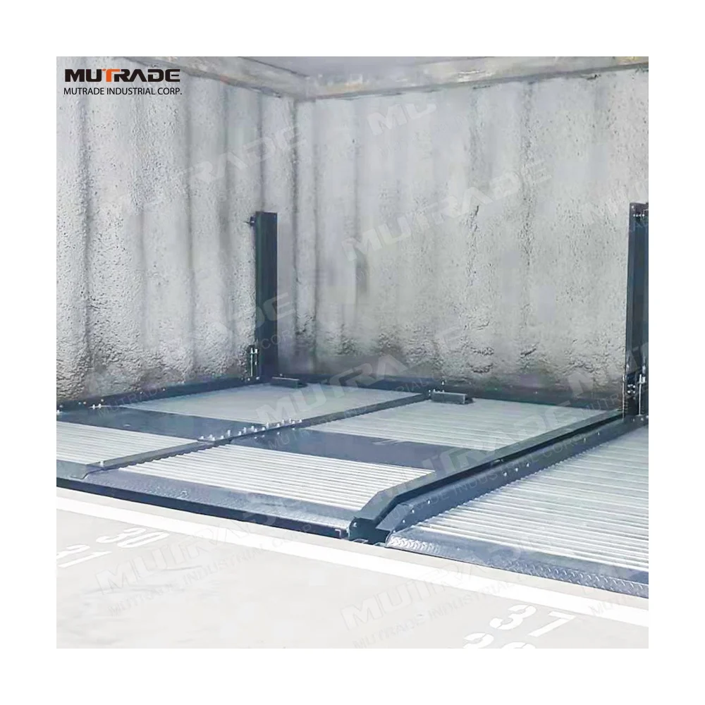 Two Post Double Unit Parklift Hydraulic Underground Vertical Stacker Pit Parking Lift