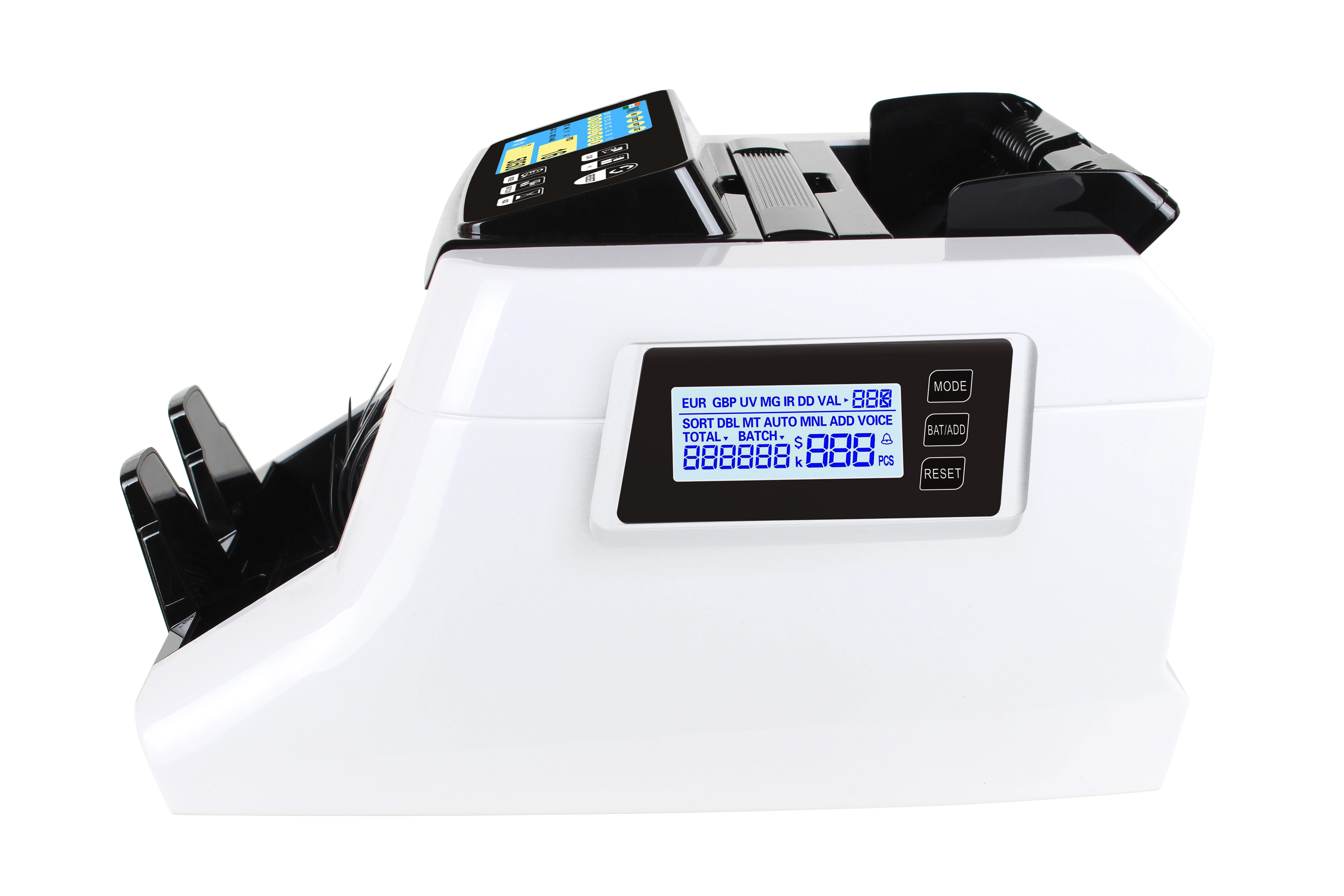 Compteuse De Billets GEON BJ-05 – Détecteur UV/MG, 1000 Billets/min, Capacité 200, Compatible EUR/USD