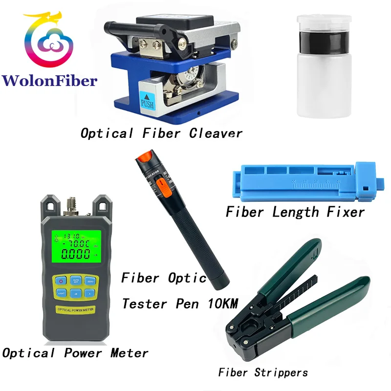 Pcs Ftth Fiber Optic Tools Kit With Fibra Power Meter Visual Fault