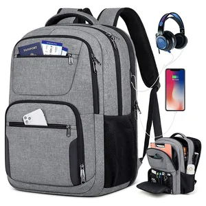 Durable Anti Theft Business Laptop Hiking Rucksack Factory Hot Sell 17inch OEM Smart USB Charging Port Travelling Backpack
