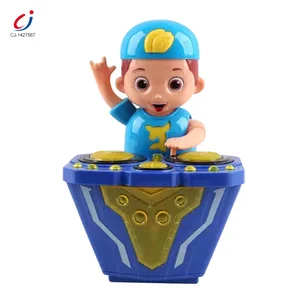 Chengji Electric Musical Dancing Friction Plastic Light-up Toys Sound Gift Djing Small Toys Promotional Baby Dj Toy for Kids