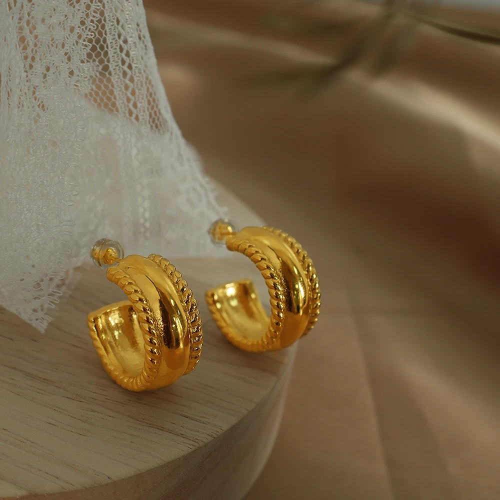 Niche circle earrings for order women simple